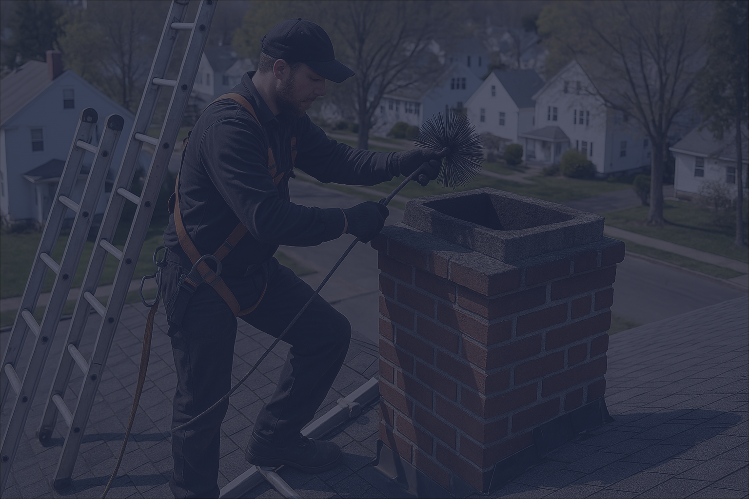 Bridgeport chimney service team at work